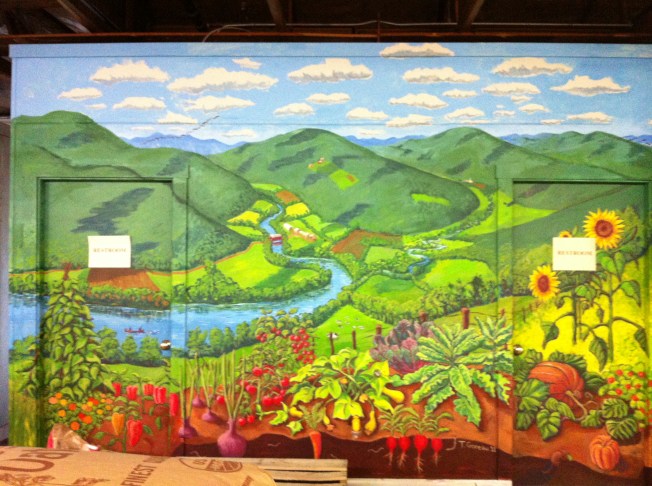 Beautiful mural at High Mowing